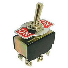 Circuit Test DPDT 10A, On-On, Screw Terminal Toggle Switch